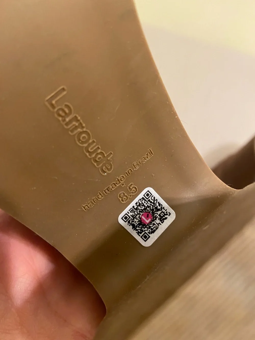Larroude Brown Suede Platform Slide Sandals. Size 8.5